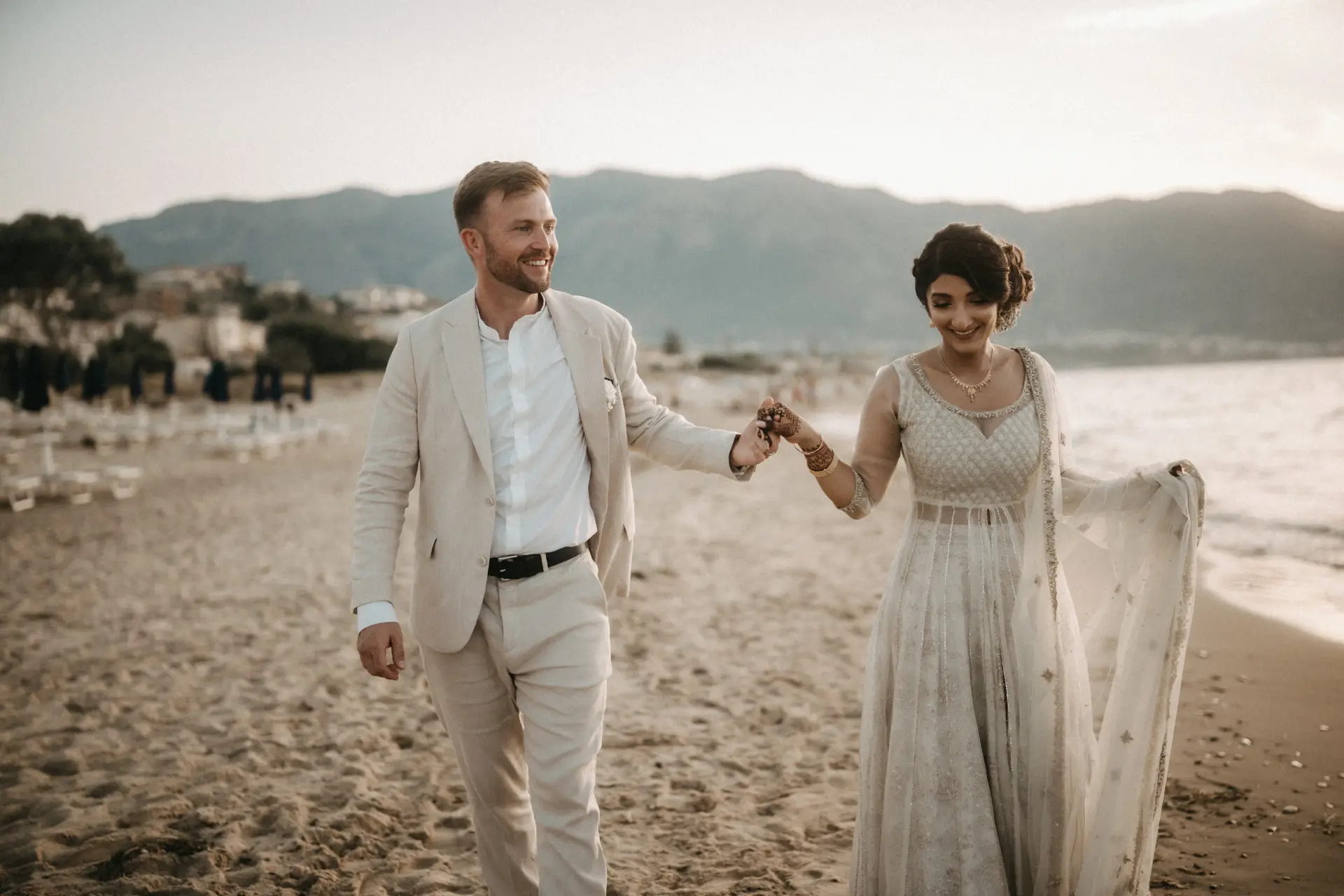 Wedding couple on the beach